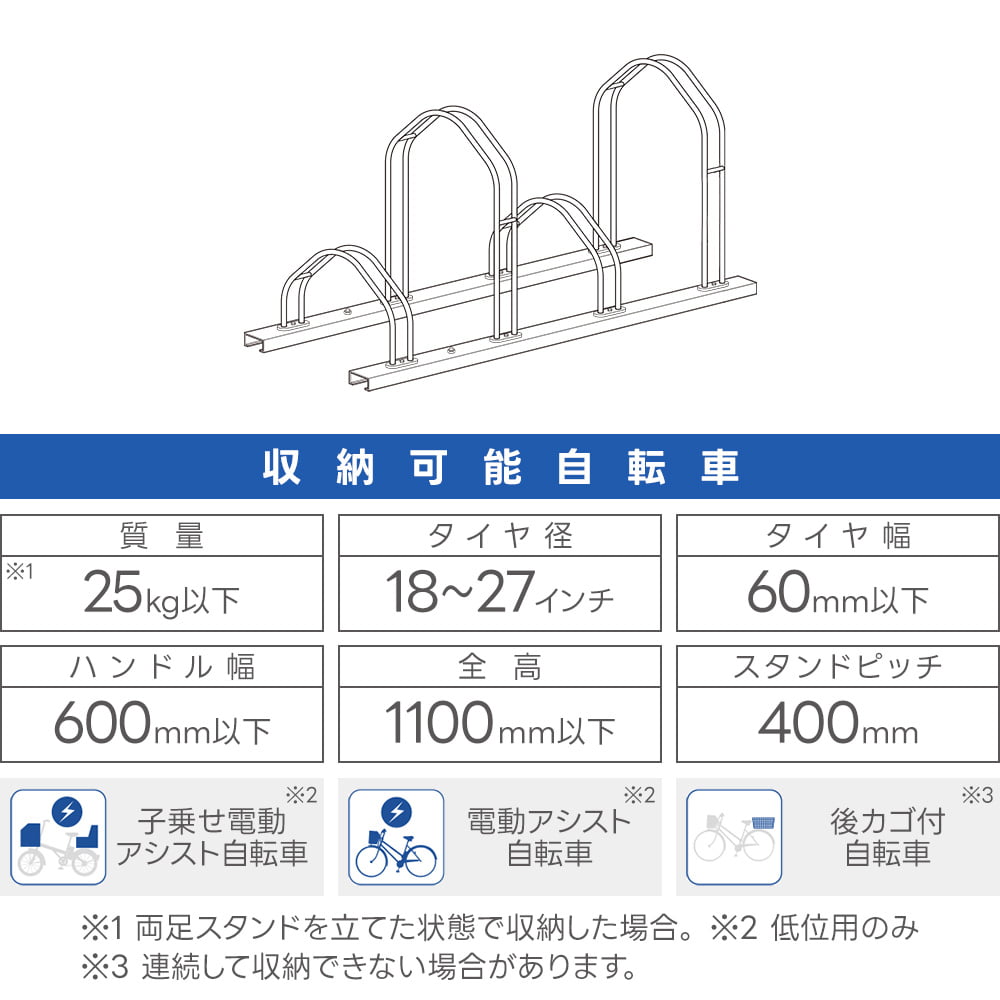 法人様限定商品】ダイケン DAIKEN サイクルスタンド CS-M4型 4台収納