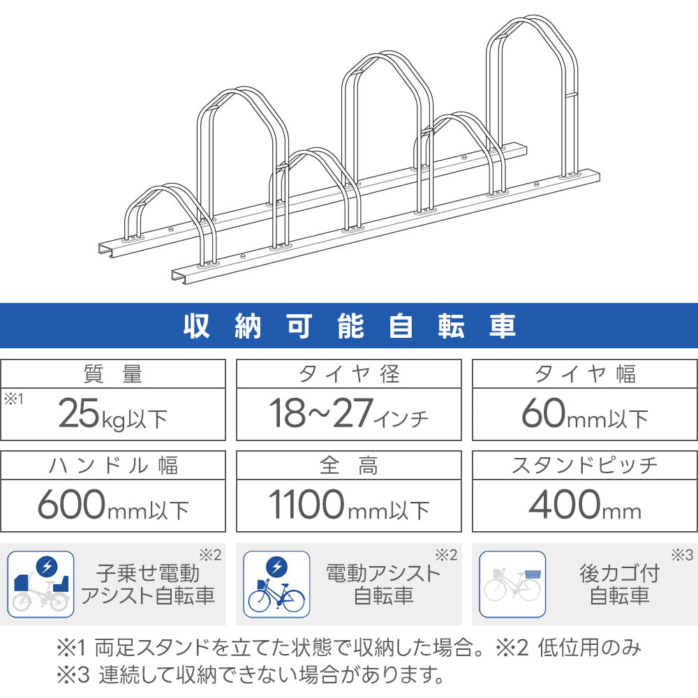 法人様限定商品】ダイケン DAIKEN サイクルスタンド CS-M6型 6台収納