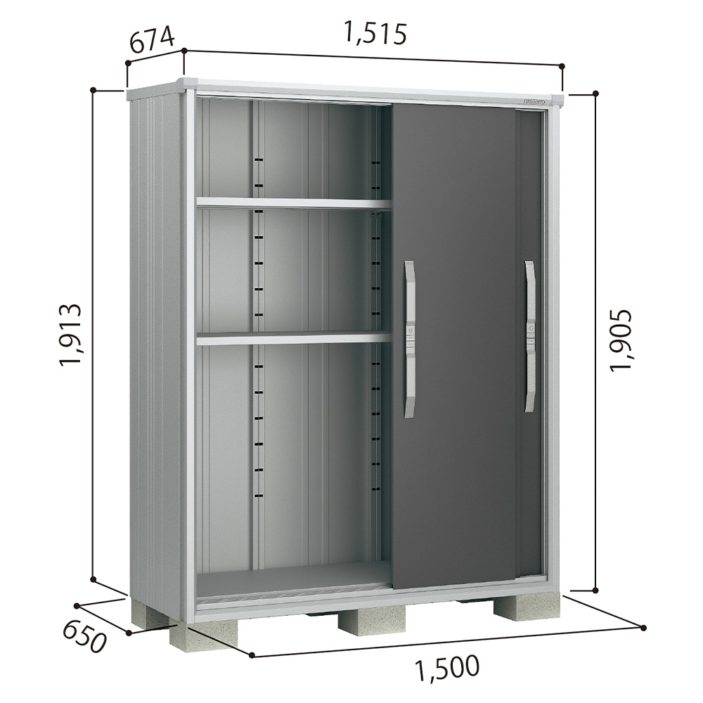 ヨド物置ESF-1506A 間口1500mm エスモ お客様組立品 スチール物置 小型 物置 屋外 小型 ヨドコウ 淀川製鋼所の画像