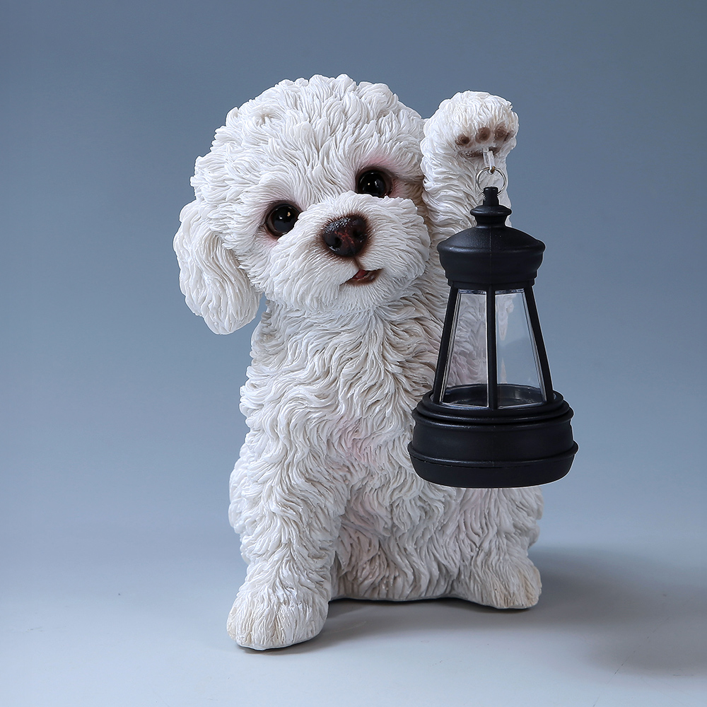 ソーラーライト 犬 オブジェ オーナメント ガーデンオーナメント 置物