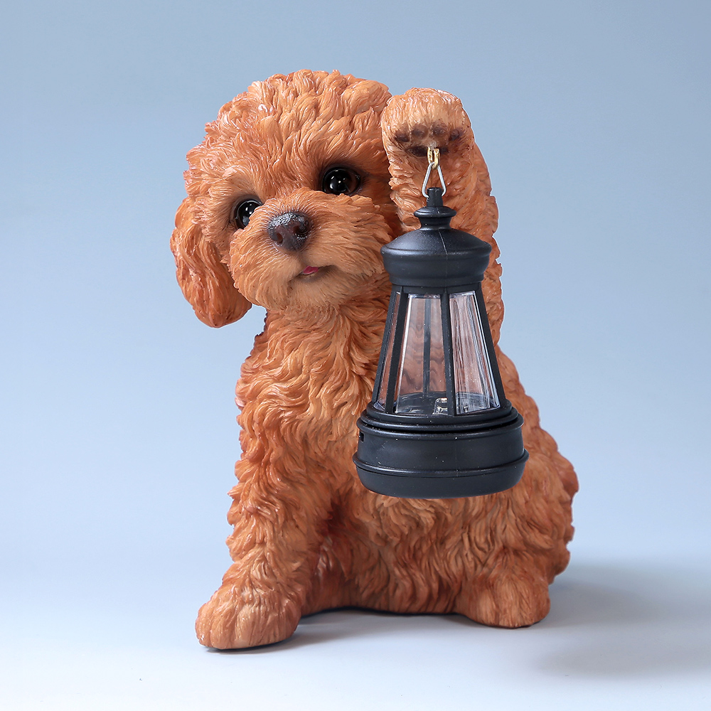 ソーラーライト 犬 オブジェ オーナメント ガーデンオーナメント 置物
