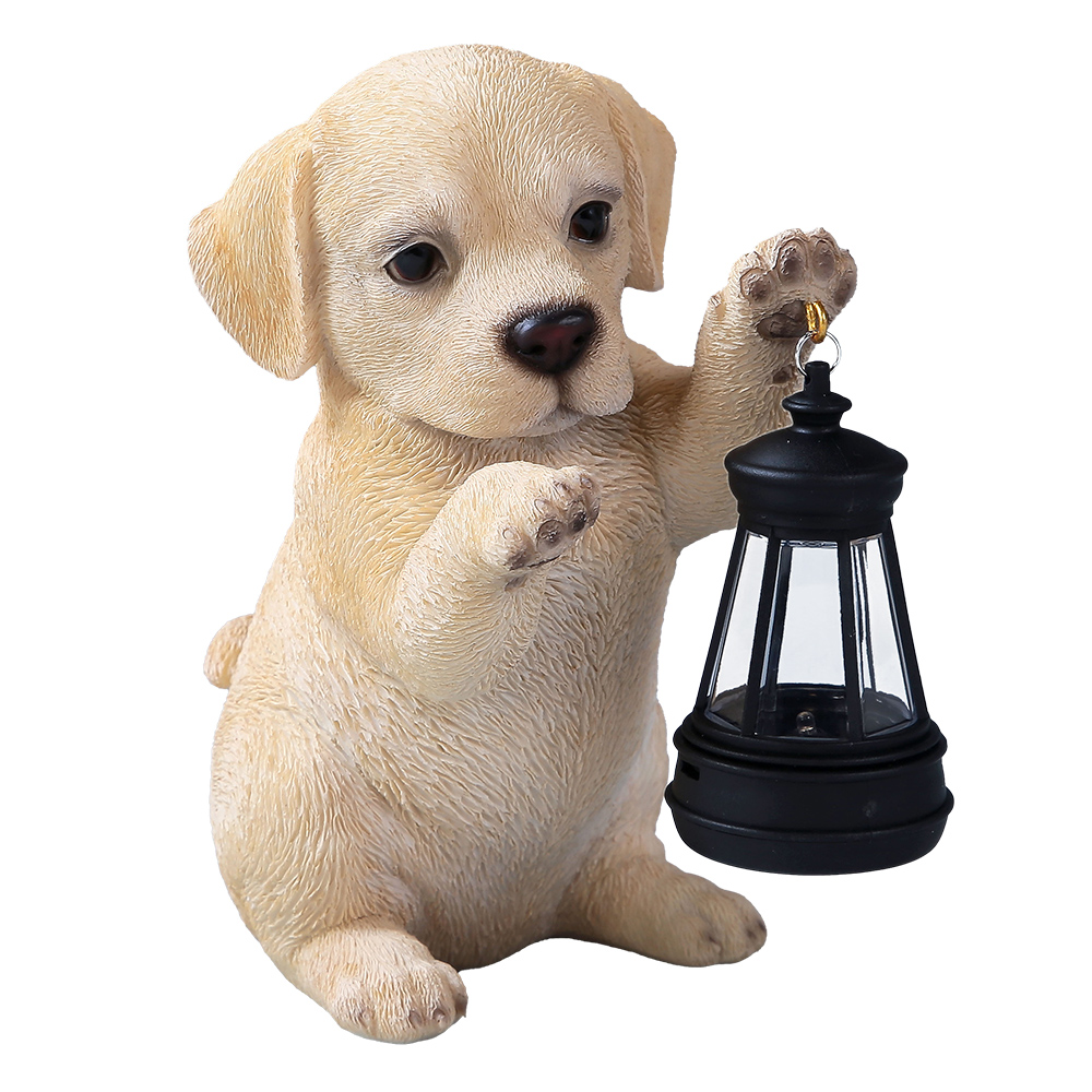 ソーラーライト 犬 オブジェ オーナメント ガーデンオーナメント 置物