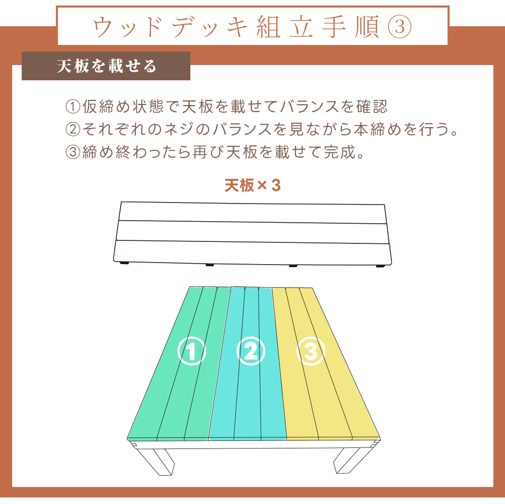 ウッドデッキ ウッドステップ 2点セット 幅120cm 天然木 簡単組立 縁台 庭 ベランダ DIY おしゃれ 段差解消 玄関 倉出し_15