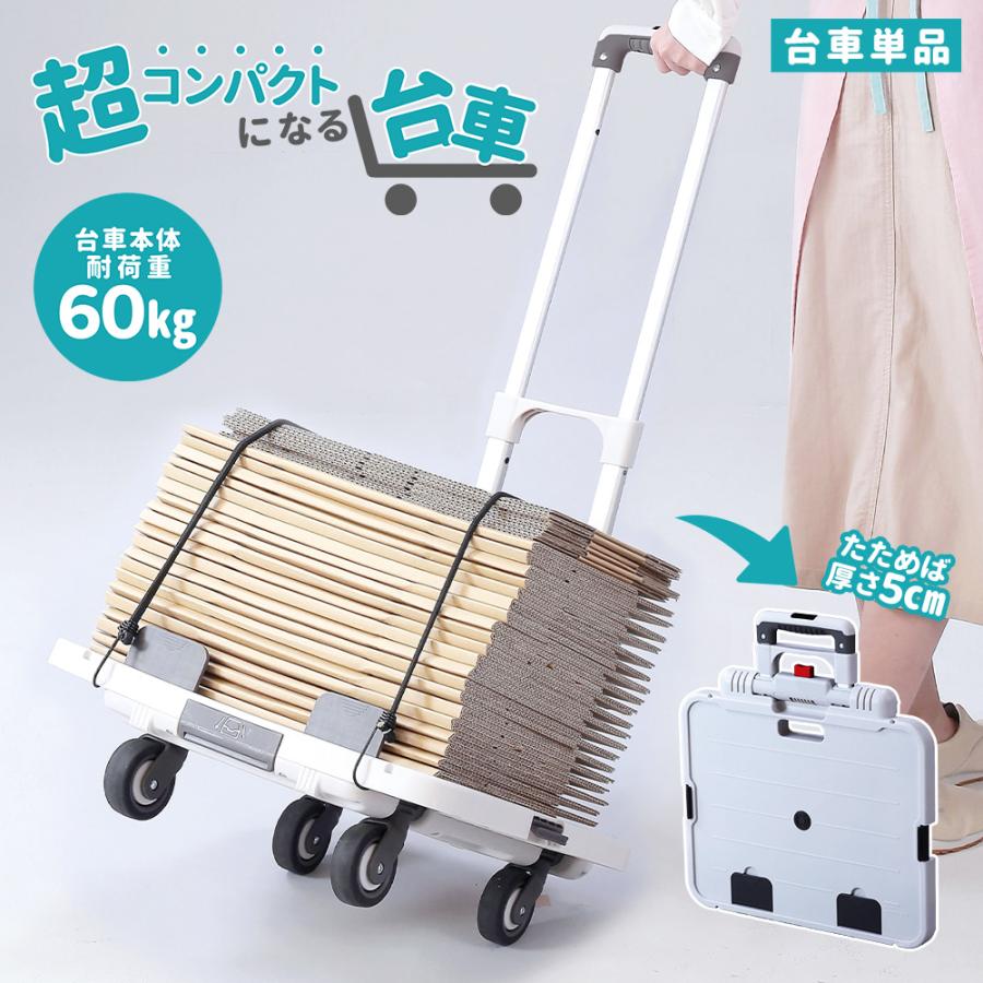 折りたたみ 台車 家庭用 コンパクト 耐荷重60kg キャリーカート ハンド