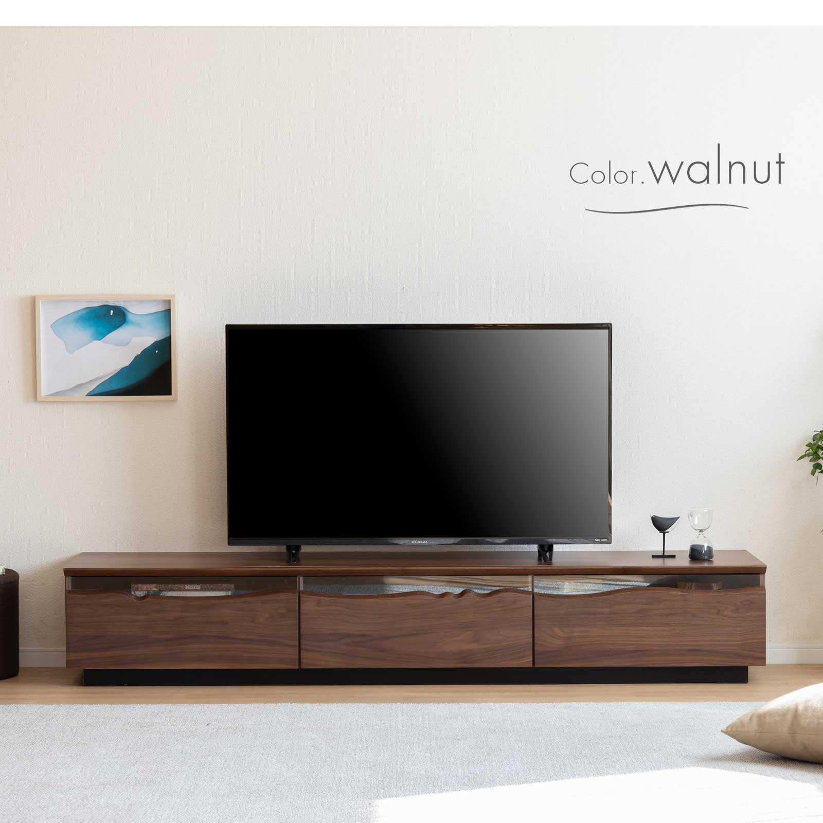 テレビボード 200cm ダークブラウン tac INTERIOR テレビ台 テレビボード 開梱設置付き 幅 200 cm