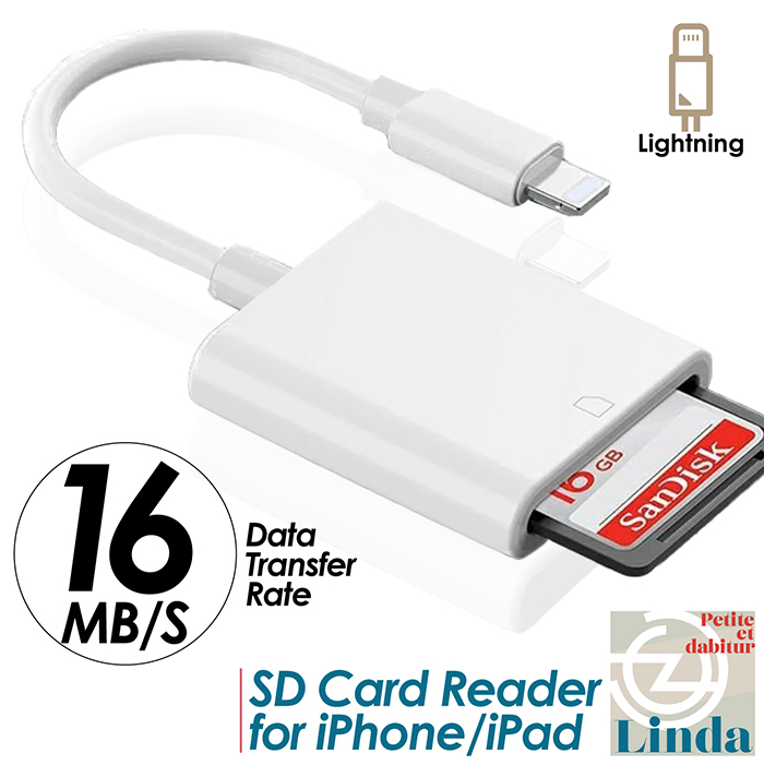 SDカードリーダー iPhone SD カードリーダー SDカード usb microsd PC apple 写真 メモリー スティック ライトニング カメラ データ転送 usb3.0｜tachibana-youhinten