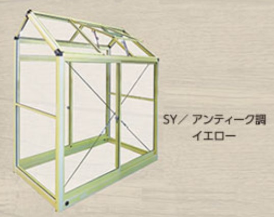 受注生産品) アルミ製 ガラス温室 アンティーク調 チャッピー A-1型 0.5坪 11 CYP-A1 色選択(グリーン/ピンク/イエロー/ホワイト)  1000×1800×2146mm 大仙 : dais0033 : ザ・タッキーYahoo!店 - 通販 - Yahoo!ショッピング