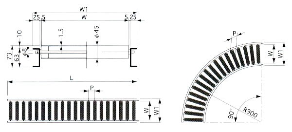 アルインコ 支持脚 ローラーコンベア用 スタンド MAR-A-2 450〜700mm