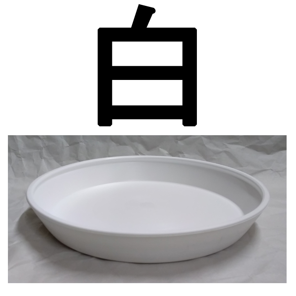明和 セラアート 皿（受皿、鉢皿） S 外径176×高さ25mm (適応鉢：長鉢6