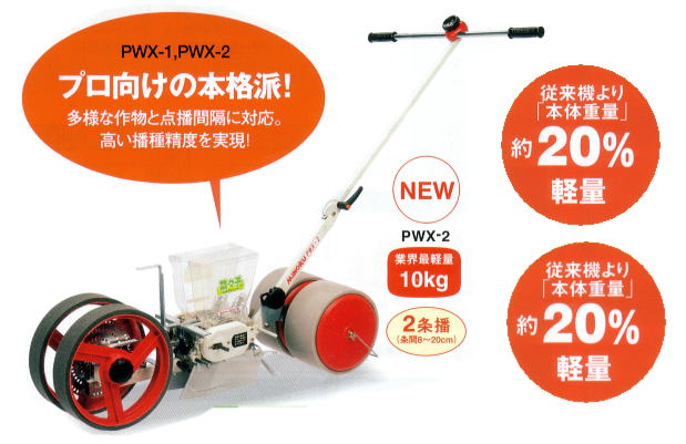 みのる産業 菜々子 PWX-2 2条播き 野菜播種機 : ザ・タッキーYahoo!店