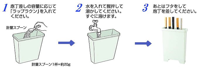 イオン ラップラクン 大型包丁差し 8本掛け 壁掛金具