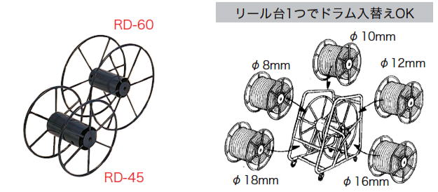 ジェフコム システマー ロープリール ロープ巻取器 RDS-600 (法人個人 