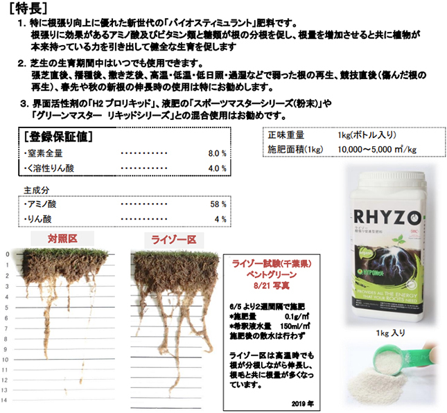 ライゾー 1kg入り 根張り促進型肥料 粉末タイプ RHYZO ハイポネックス