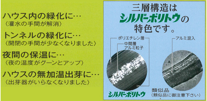 2巻セット) トーカン シルバーポリトウ 水稲用 ＃90 遮光率90％ (厚