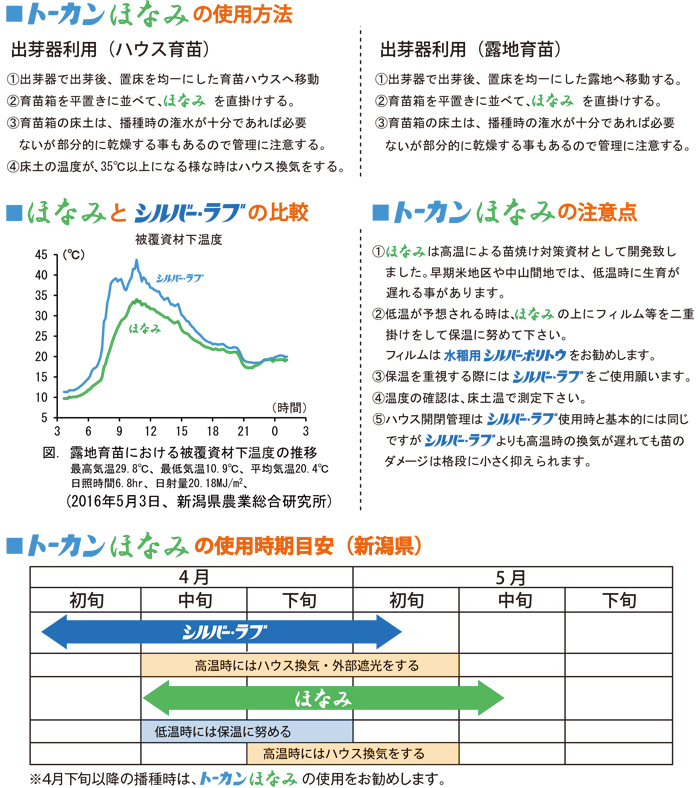 トーカン ほなみ (水稲用) (厚0.1mm×幅230cm×長50m) (原反巻姿 ダブル