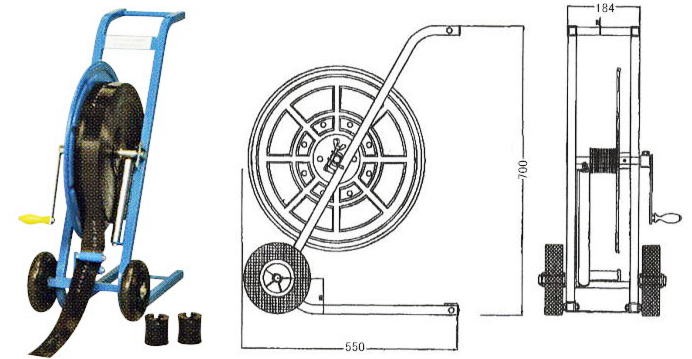 灌水ホース スミサンスイR用 巻取機 3型 (III型) 120m巻 (スミサンスイ