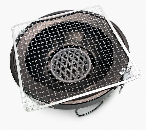 5個セット) バーベキューコンロ 能登 網ズレ防止金具付き 525252 丸型