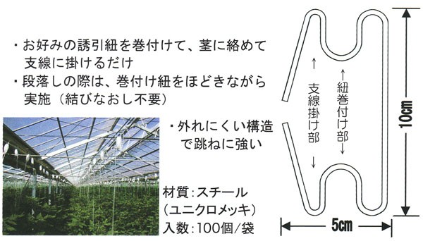 2000個入) つる実ちゃん2 (100個入×20袋) トマト・キュウリの誘引具