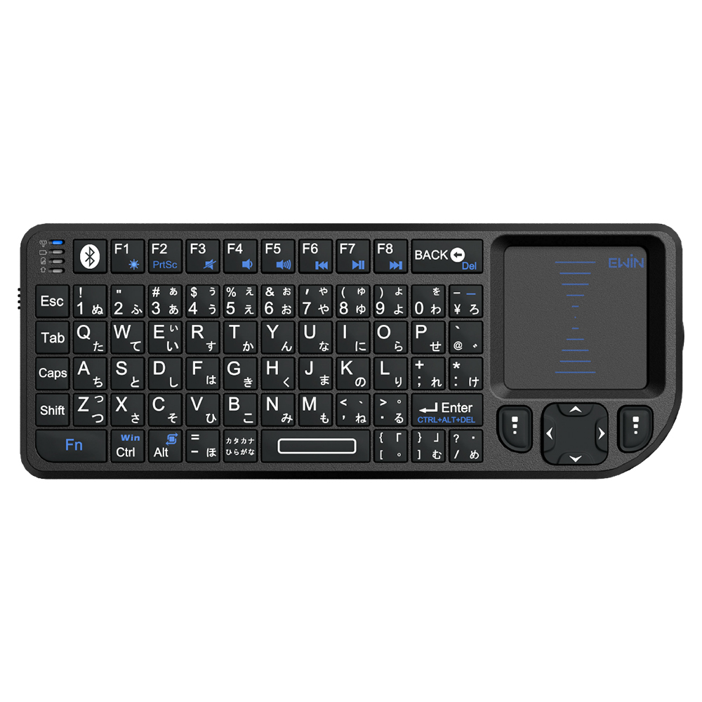 ミニ キーボード bluetooth JIS配列 ワイヤレス 2.4GHz タッチパッド搭載 LEDライト付き マウスセット一体型 Bluetoothドングル付属 USBレシーバー付き |  | 01