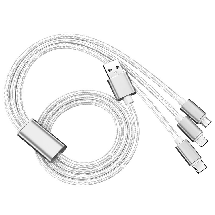3in1 充電ケーブル iPhone USBケーブル USB Type-C Android 充電コード 急速充電 iPhone 15 ケーブル スマホ 3台同時充電 断線防止 耐久性 強化ナイロン編み |  | 06