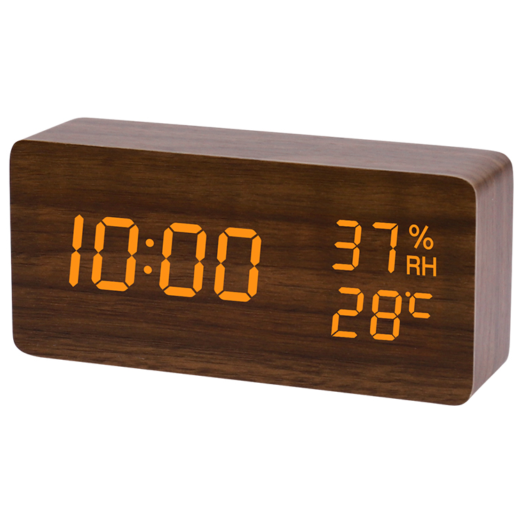 置き時計 目覚まし時計 デジタル USB充電式 おしゃれ LED表示 クロック 置時計 大音量 内蔵バッテリー 温度計 カレンダー アラーム 木製 卓上 音感センサー |  | 02