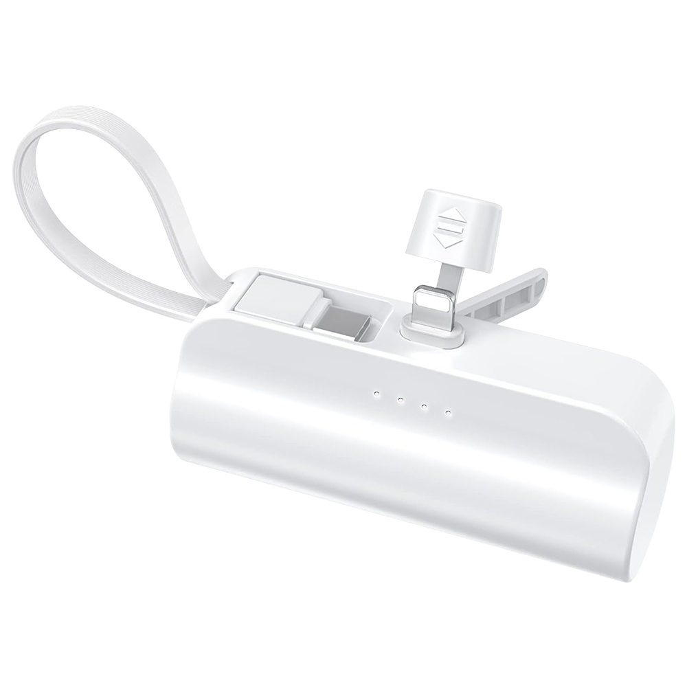 モバイルバッテリー 小型 5000mAh 大容量 ミニ 充電器 充電ケーブル内蔵 隠しスタンド スマホバッテリー 多機種対応 イヤホン スマホ充電器 iPhone Android 対応 |  | 01