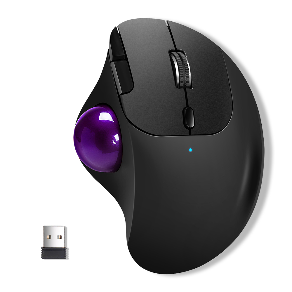 トラックボール ワイヤレスマウス 3台同時接続 Bluetooth+2.4GHz ボール ダブルモード 瞬時接続 トラックボールマウス 親指 無線マウス 静音 高精度 |  | 03