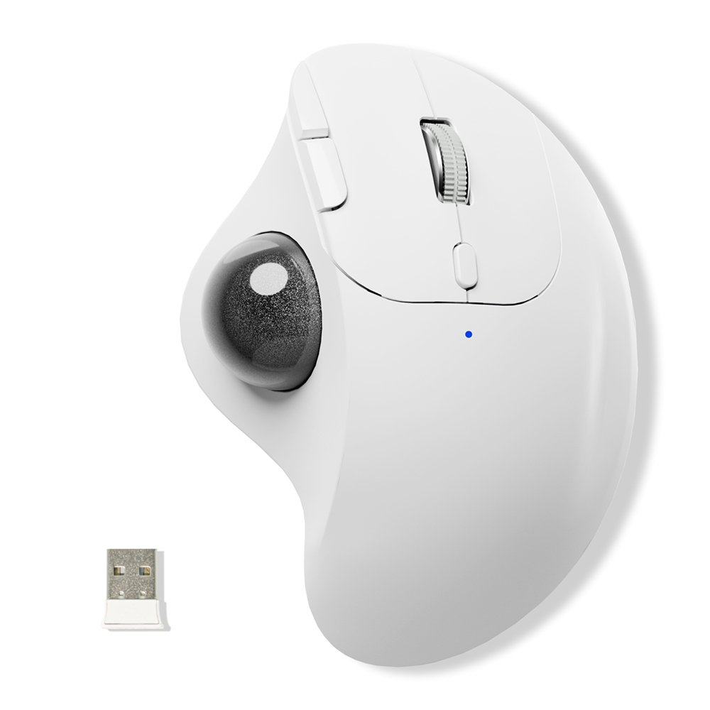 トラックボール ワイヤレスマウス 3台同時接続 Bluetooth+2.4GHz ボール ダブルモード 瞬時接続 トラックボールマウス 親指 無線マウス 静音 高精度 |  | 04