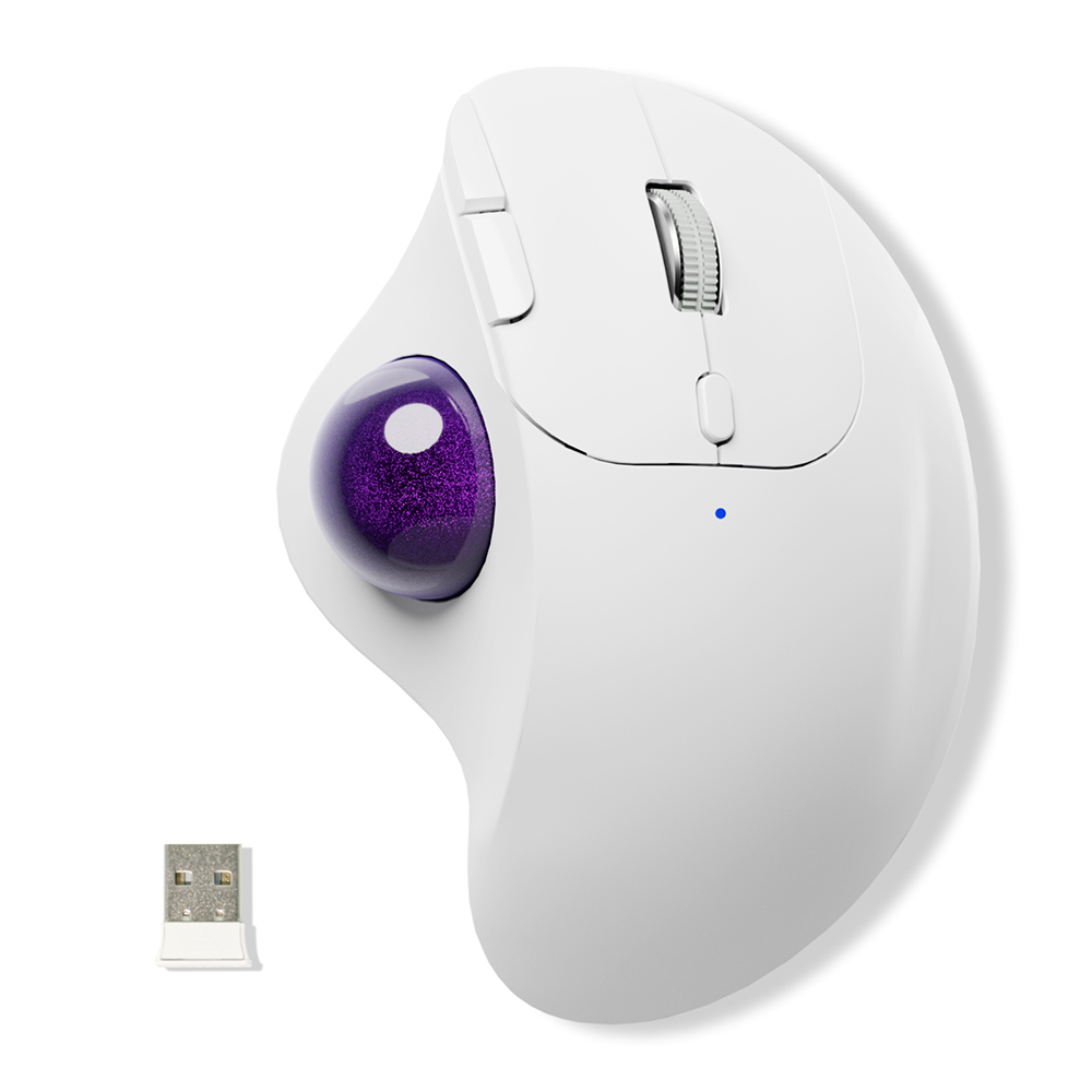 トラックボール ワイヤレスマウス 3台同時接続 Bluetooth+2.4GHz ボール ダブルモード 瞬時接続 トラックボールマウス 親指 無線マウス 静音 高精度 |  | 06