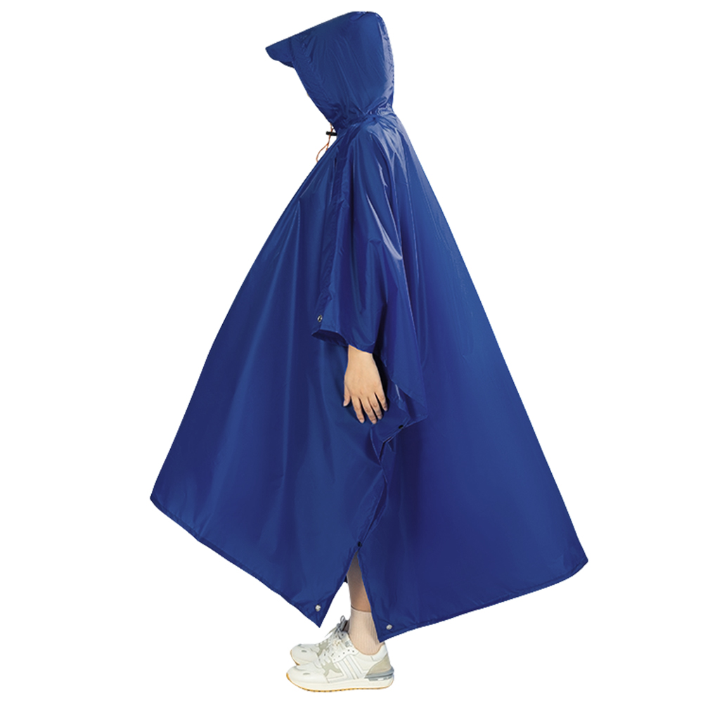 レインコート 自転車用 収納袋付き レインポンチョ ロング丈 レインウェア リュック対応 タープ  通勤 通学 雨合羽 カッパ 防水 男女兼用 |  | 02