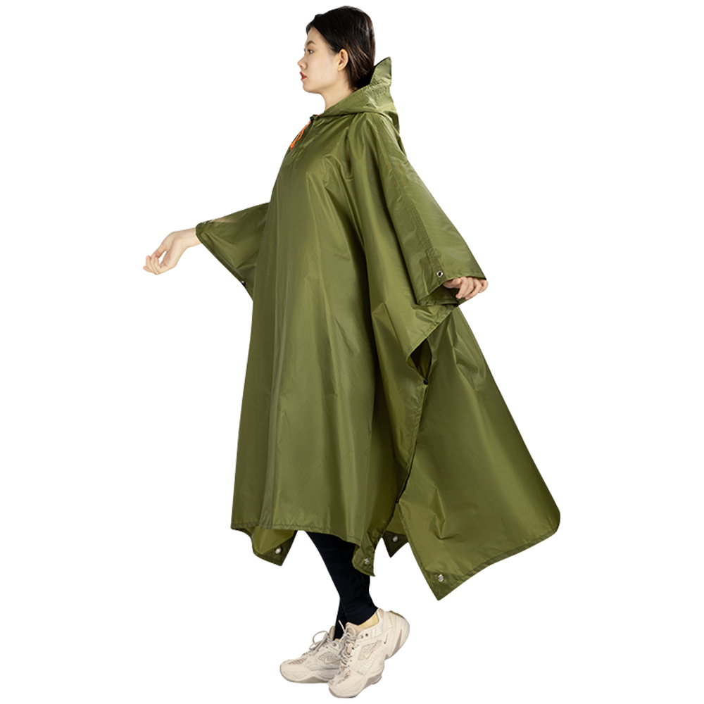 レインコート 自転車用 収納袋付き レインポンチョ ロング丈 レインウェア リュック対応 タープ  通勤 通学 雨合羽 カッパ 防水 男女兼用 |  | 03