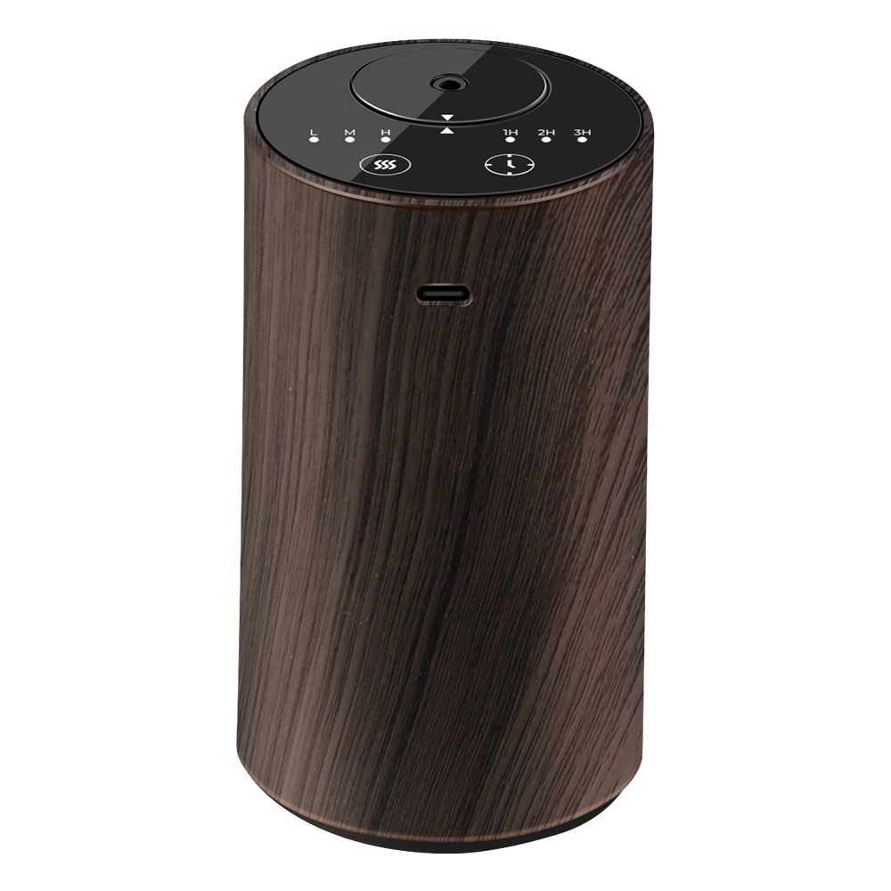 【20mlボルト付き】アロマディフューザー 水なし 車 ディフューザー 噴霧式 木目調 ネブライザー式 芳香剤 コードレス 3段階ミスト量調整 消臭剤 トイレ 静音 |  | 02