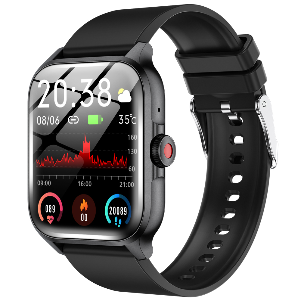 スマートウォッチ Bluetooth通話 1.85ンチ大画面 血中酸素 健康管理 スマートブレスレット 腕時計 着信通知 IP67防水 長待機 メンズ レディース QX15 |  | 01