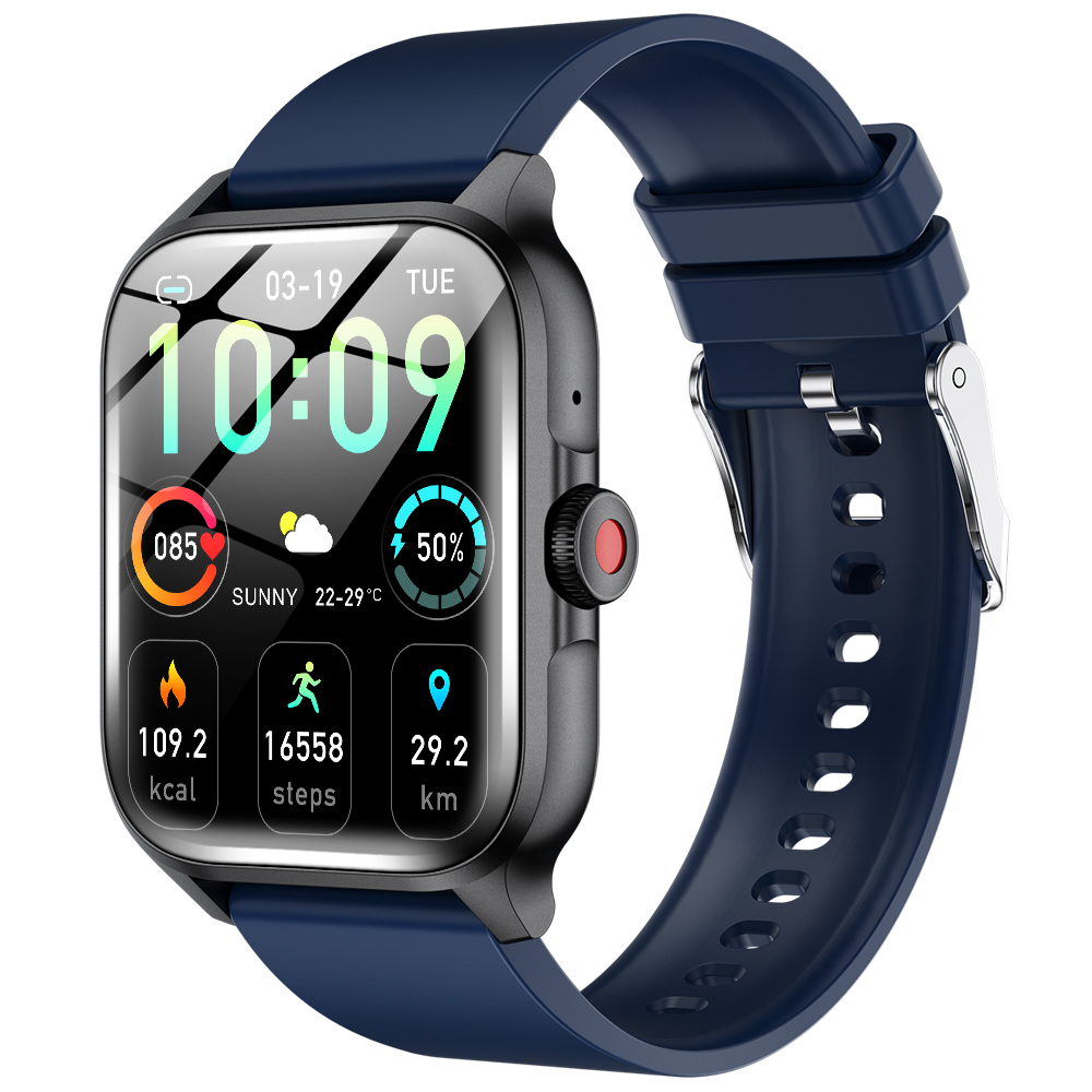 スマートウォッチ Bluetooth通話 1.85ンチ大画面 血中酸素 健康管理 スマートブレスレット 腕時計 着信通知 IP67防水 長待機 メンズ レディース QX15 |  | 03