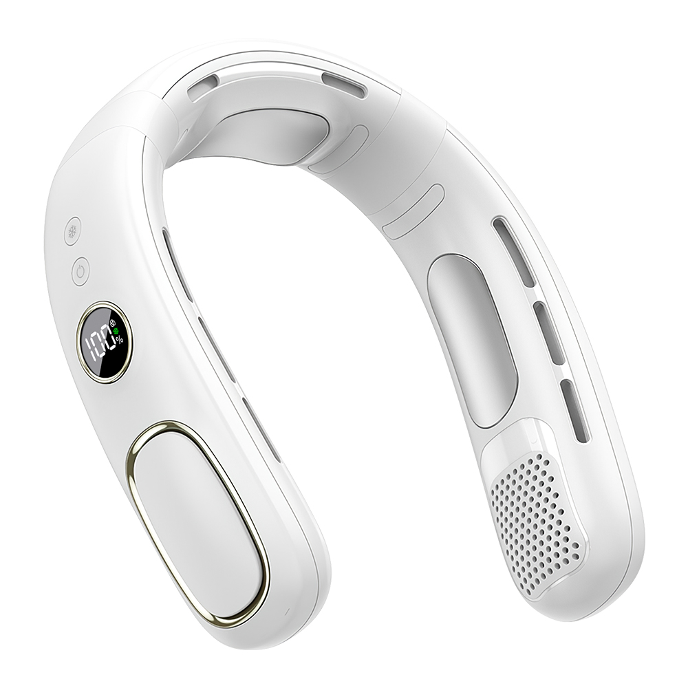 首掛け扇風機 ネッククーラー 冷却プレート付き 瞬時冷却 ネックファン 羽根なし USB扇風機 首掛けファン ひんやり 携帯扇風機 5段階風量調節 ハンディファン |  | 02