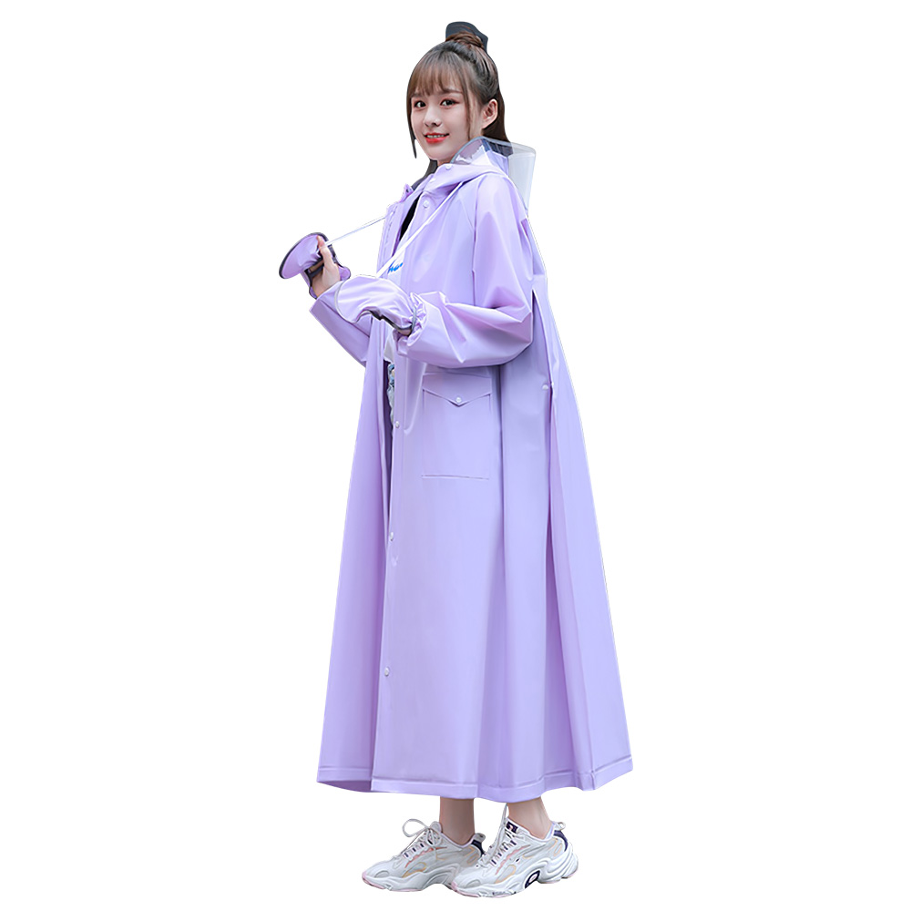 レインコート 自転車 レディース メンズ レインバイザー付き レインポンチョ ロング丈 前開き レインウェア リュック対応 収納式手袋 ポケットあり 二重ツバ |  | 04