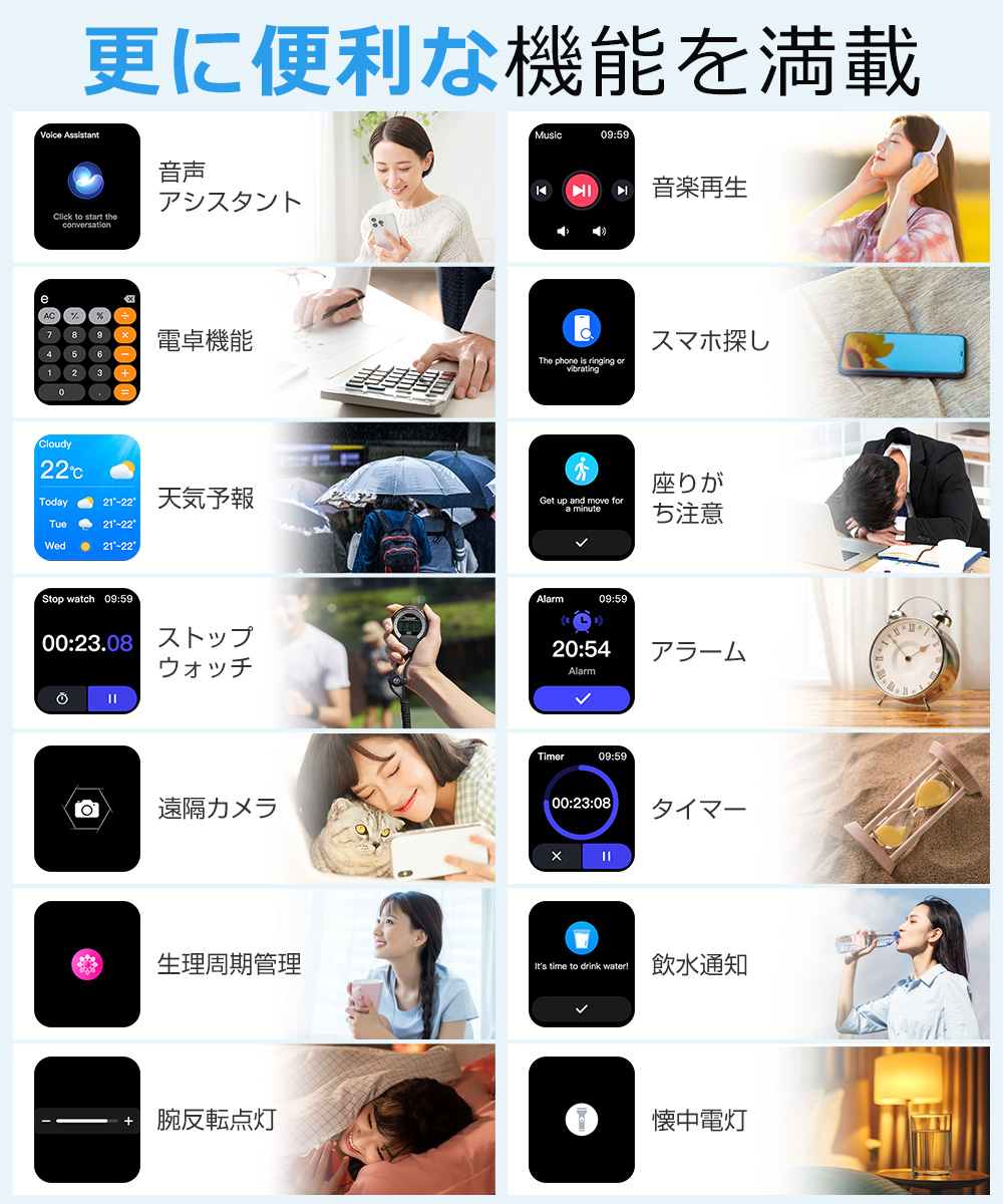 スマートゥォッチ 心拍