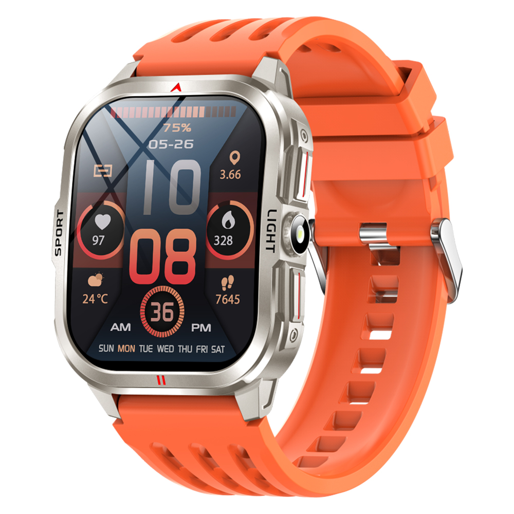 スマートウォッチ メンズ Bluetooth通話 2.01インチ曲面 血中酸素 心拍 歩数 カロリー 健康管理 着信通知 3ATM防水 リストバンド 腕時計 睡眠 400mAh大容量 |  | 02