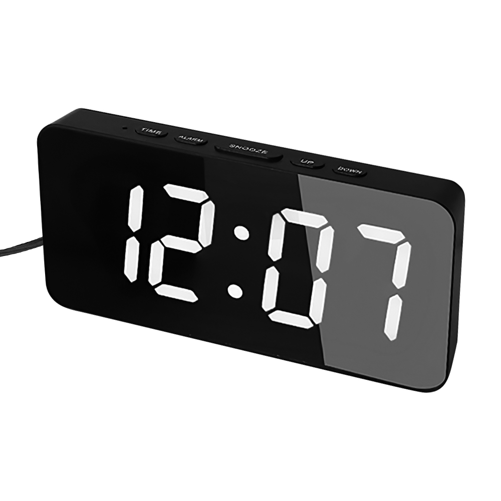 電波時計 デジタル 置き時計 温度計 目覚まし時計 LED表示 常時点灯 クロック 置時計 大音量 カレンダー アラーム 卓上 明るさ調節 スヌーズ 12H/24H表示 |  | 01