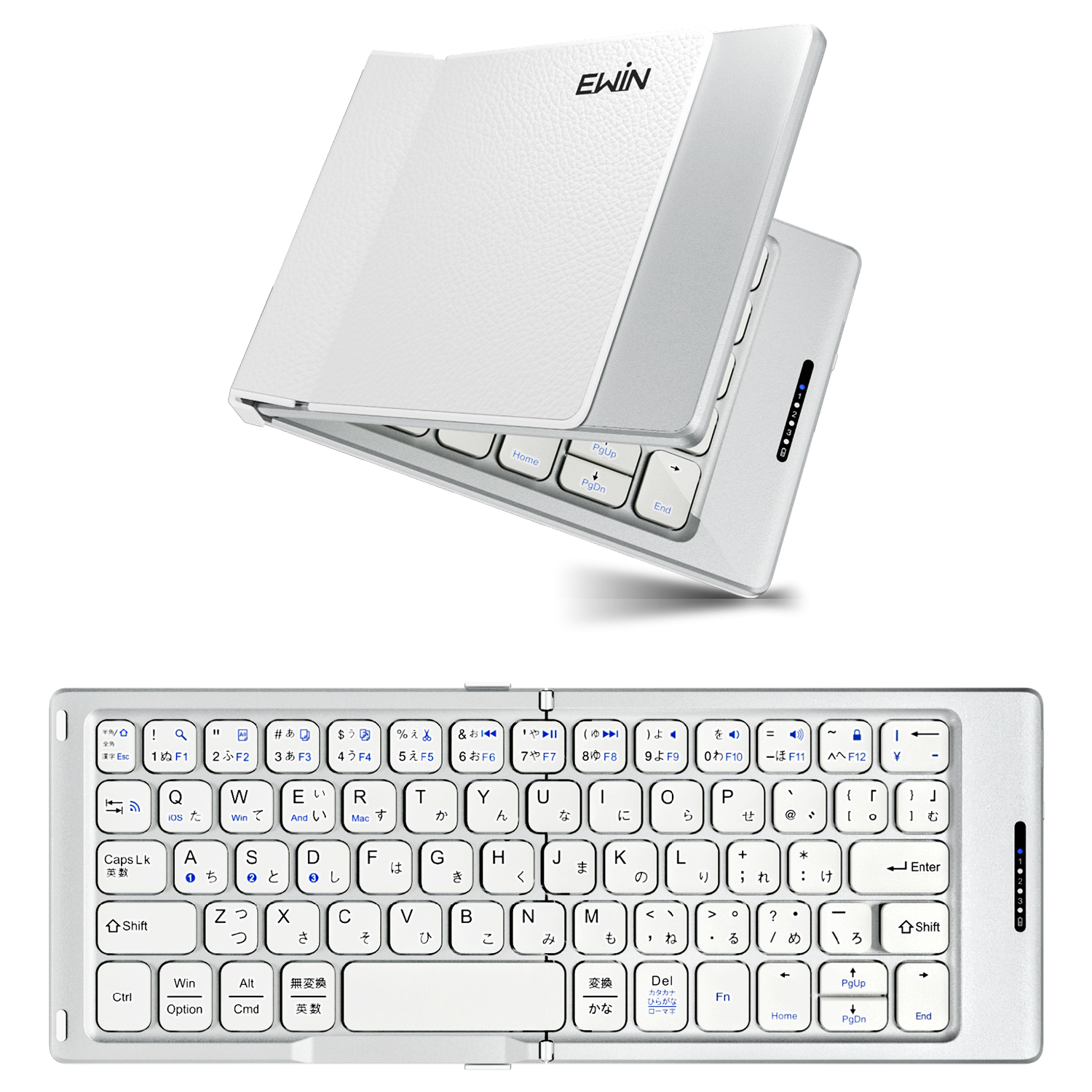 折りたたみキーボード Bluetooth 日本語配列 ワイヤレスキーボード iOS Android Window Mac対応 ブルートゥース キーボード Type-C USB充電 小型 タブレット |  | 02