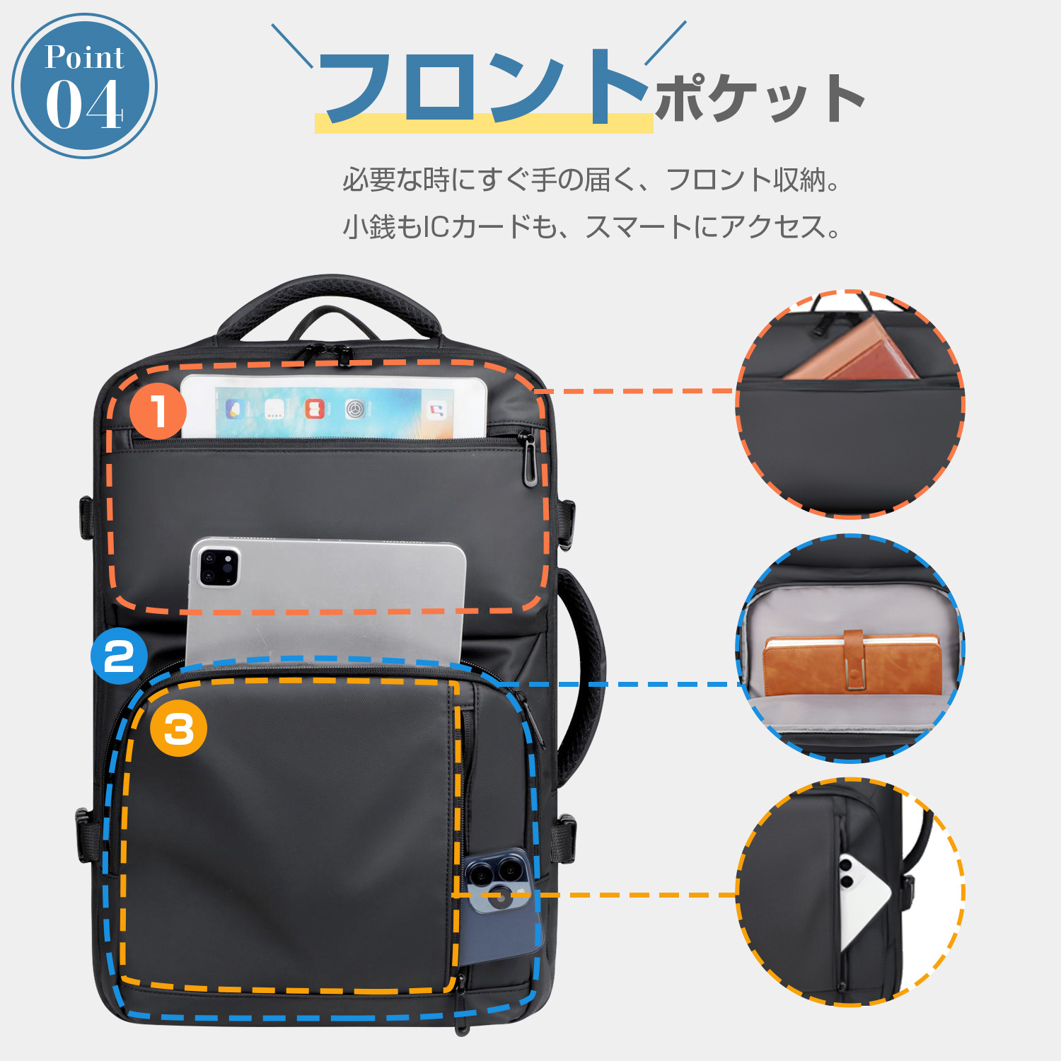 拡張できる リュック メンズ 大容量36L ビジネスバッグ 3Way リュック