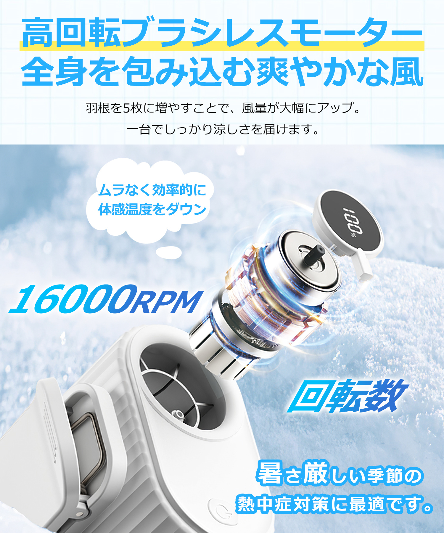 首かけ扇風機