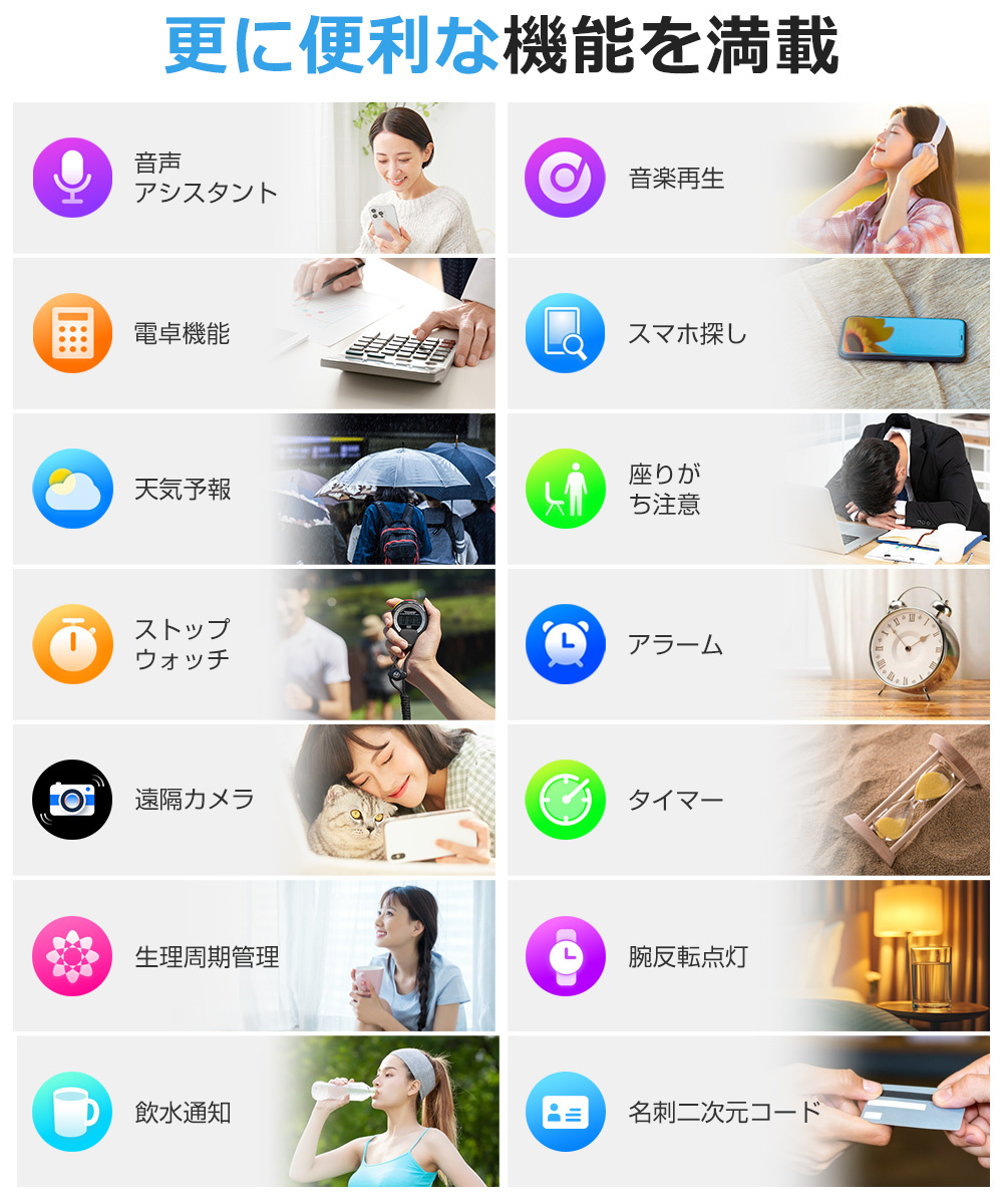 スマートゥォッチ 心拍
