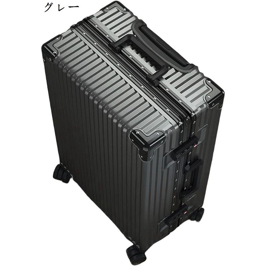 キャリーケース アルミフレーム スーツケース 鍵付き 盗難防止 80L 大容量 静音 ダブルキャスタ...