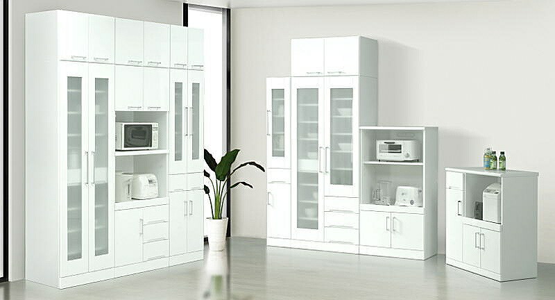 食器棚用上置 幅60cm キッチン収納 鏡面 ホワイト 日本製｜taiho-kagu｜03
