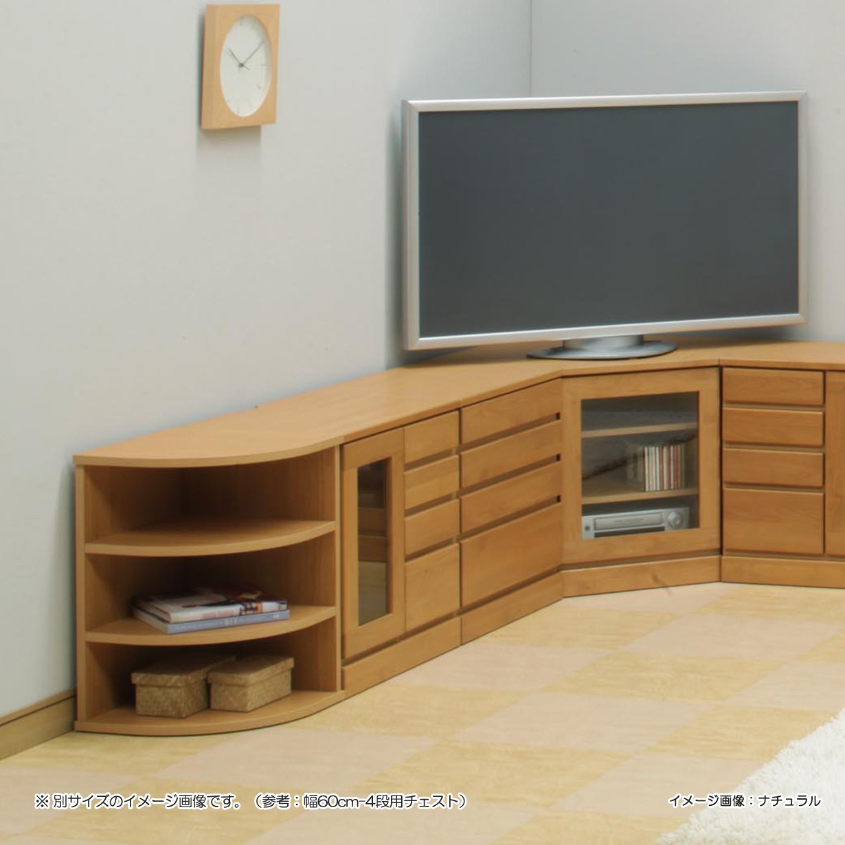 チェスト タンス ローチェスト たんす 木製 おしゃれ 衣装ケース 洋服タンス 2段 幅60cm 収納家具 ブラウンの画像