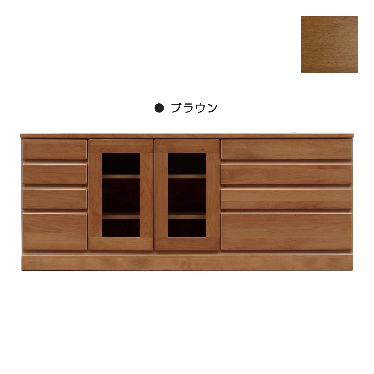 ローボード テレビ台 TV台 ガラス扉 コンパクト 幅150cm 高さ61cm 収納 