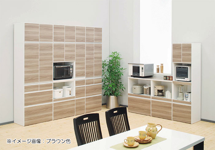 食器棚用上置 レンジ台用上置 幅50cm 完成品 高さ43cm ブラウン｜taiho-kagu｜06