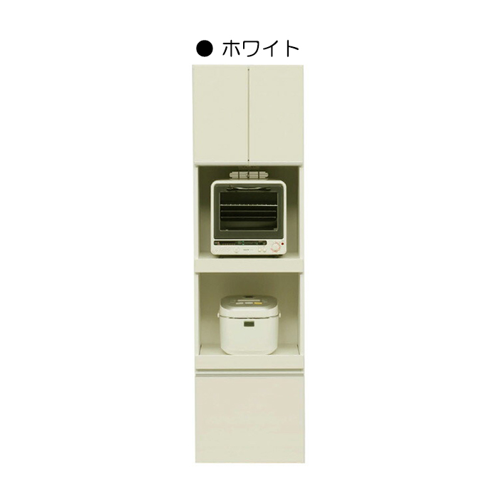 レンジ台 レンジボード 幅50cm 完成品 食器棚 収納 ハイタイプ キッチンボード スリム モイス 日本製 ホワイト｜taiho-kagu