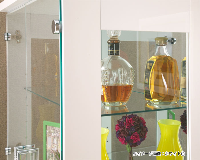 コレクションケース ショーケース 幅70cm LEDライト 収納 フィギュアラック 木製 ガラス扉 コレクションボード 白 茶｜taiho-kagu｜06